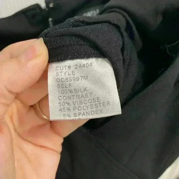 Tadashi Shoji Silk Womens Dress 14 Black Evening Knee Length - Picture 6 of 9